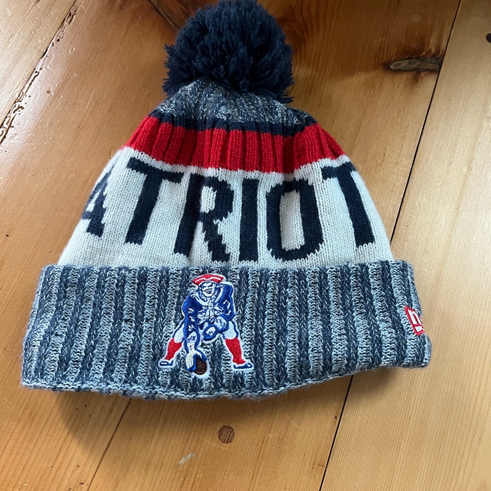 Fleece lined New England Patriots winter hat